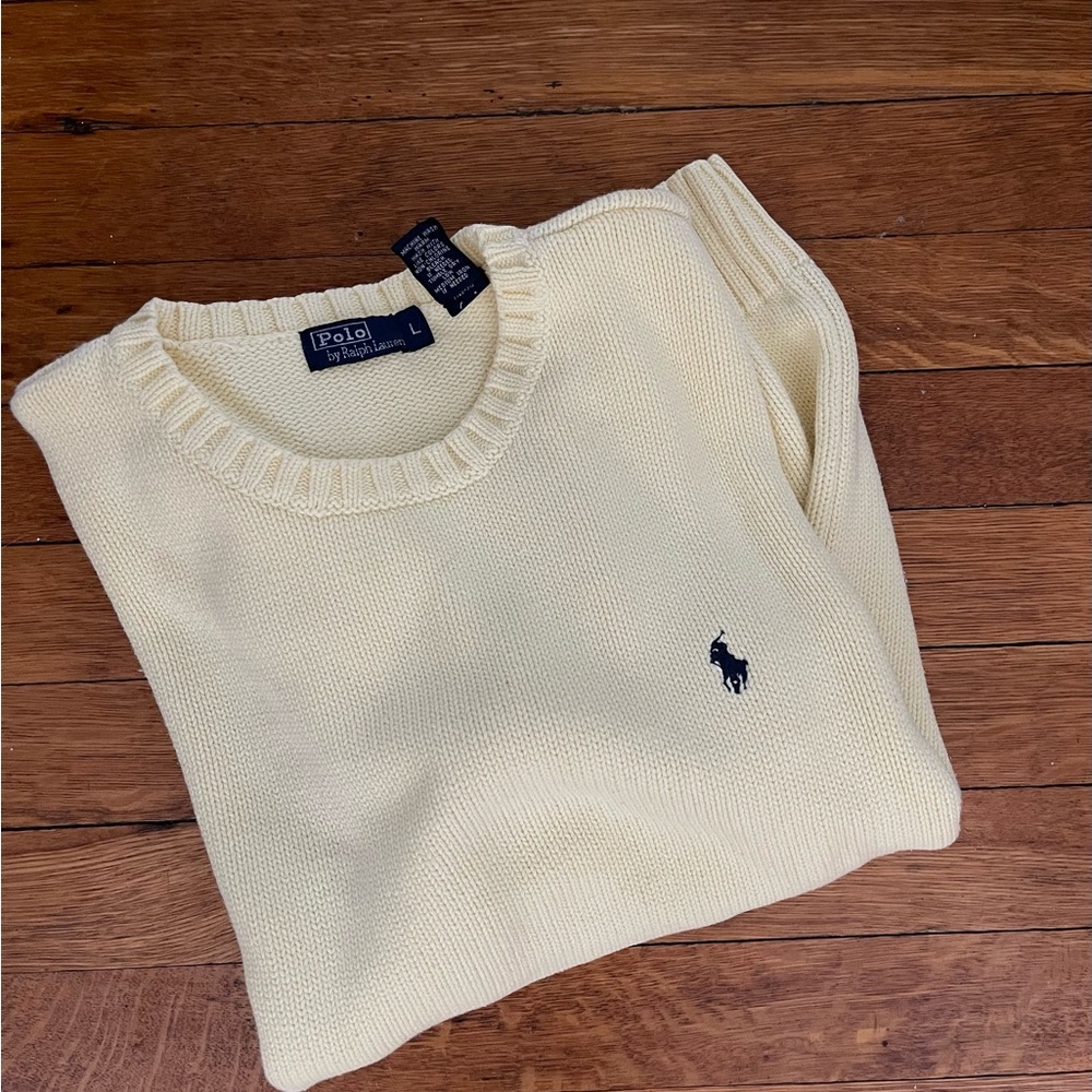 Polo by Ralph Lauren Cream Sweater for Men